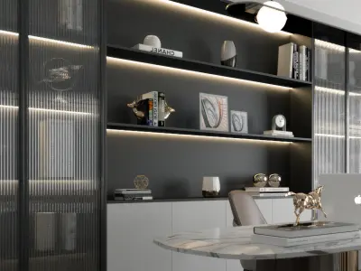 villa decoration Modern Study Home 3D model