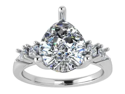 Pear Diamond Ring 3747 3D print model