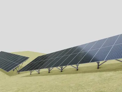 Single Column Solar Construction Type-3 3D model