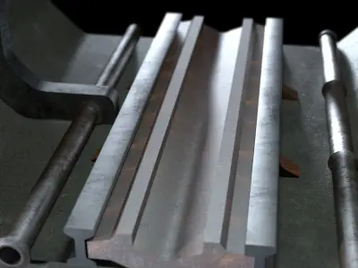 Sci-Fi Train Metro Railway Tunnel  Low-poly 3D model