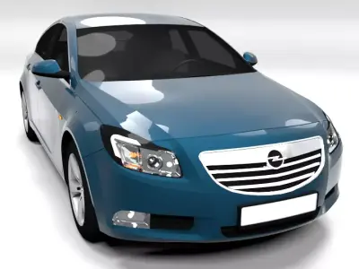 OPEL INSIGNIA HACHBACK  2009 LOWPOLY Low-poly 3D model