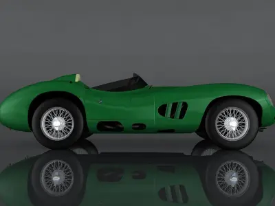 Aston Martin DBR1 Low-poly 3D model