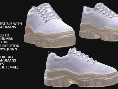 Sneakers 187 - All MH Bodies - UE5 Skeletons - Rigged Low-poly 3D model
