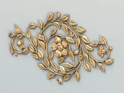 Carved decor central 039 3D model