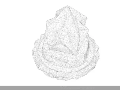 Stylized Arcane Crystal Altar Low-poly 3D model