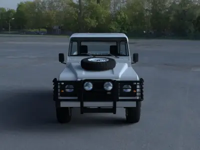Full Land Rover Defender 90 Pick Up HDRI 3D model