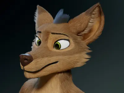 Cassandra Anthro Wolf 3D model