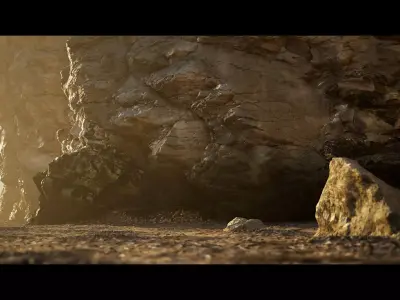 Day by the beach - Unreal Engine 4 Low-poly 3D model