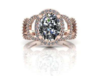 Diamond Ring Jewelry 3D print model