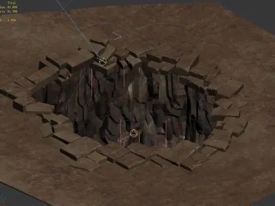 Stone Funeral Place - Tiankeng 01 3D model