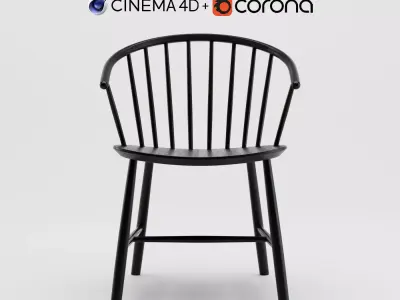 Johansson J64 Chair by Fredericia - C4D and Corona Renderer 3D model