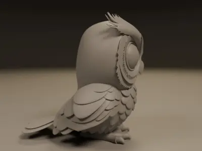 decorative owl 3D print model