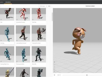 Little Animal Pack Animated Low-poly 3D model