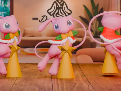 Navikanto Star  Mew Christmas Tree Topper  Free 3D print model