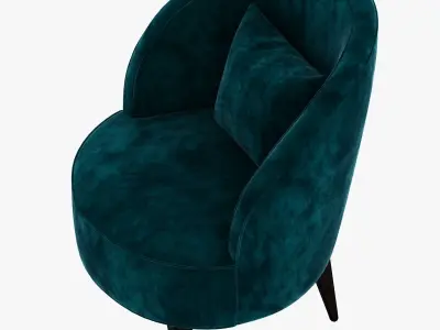 dom edizioni sabre velvet armchair 3D model