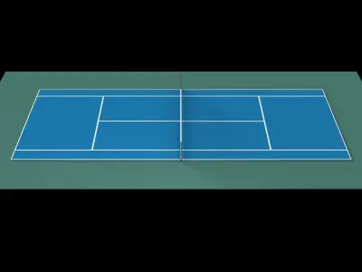 Lawn Tennis Court 3D model
