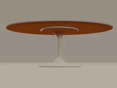 Saarinen Low Oval Coffee Table 3D model