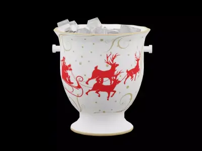 Christmas Ice Bucket Low-poly 3D model