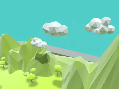 Lowpoly Island 3D model