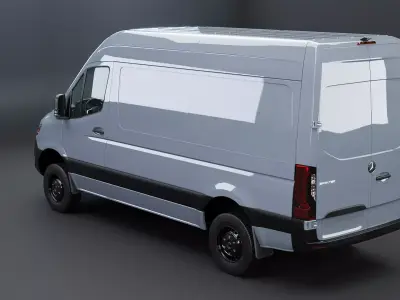 Mercedes Sprinter 4x4 US spec Low-poly 3D model
