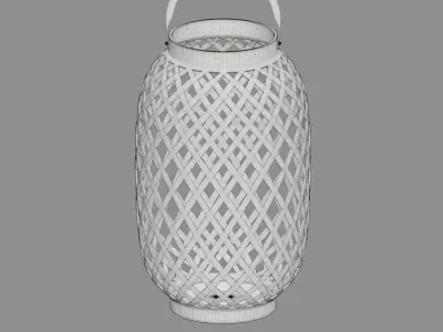 Criss-Crossed metalic lantern 3D model