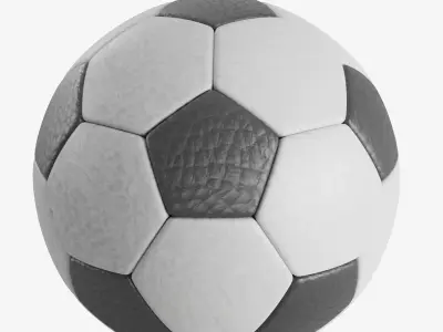 Soccer Ball Leather Style 3D model