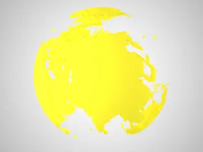 Globe Shell Yellow 3D model