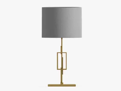 Table lamp with lampshade 05 3D model
