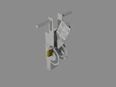 Medium voltage disconnecting switch - RLZ-30 Free 3D model