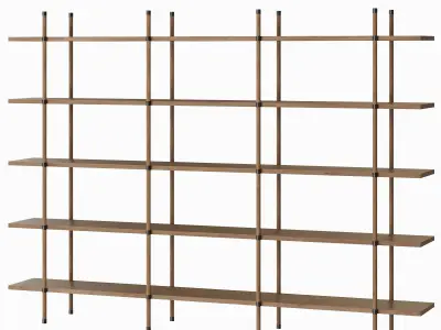 Bookcase Nikko by Gianfranco Ferre 3D model