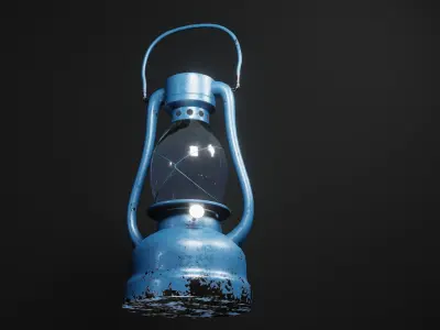Old Gas Lamp Free low-poly 3D model