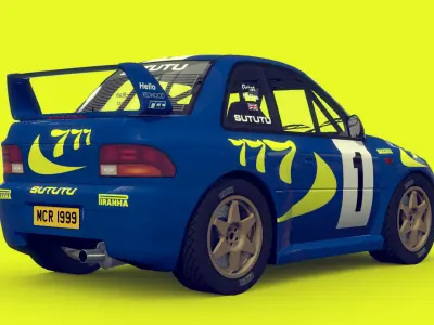 Cartoon Rally Car 1999 3D model