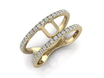 Jewelry Alphabet Ring U 3D print model purchase