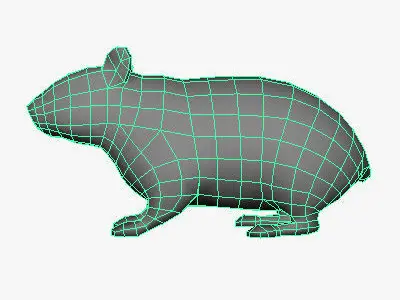 Low Poly Hamster Low-poly 3D model