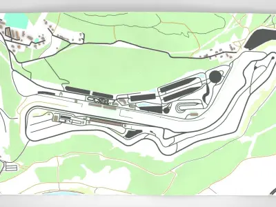 Autodrom Most Czech Republic 3D model