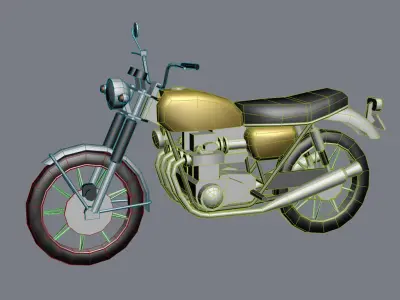 Low-poly Motorbike honda motorcycle Low-poly 3D model