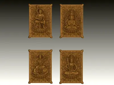 Eight Buddhist Guardian 3D print model