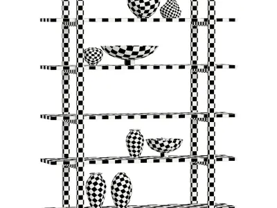 Crate and Barrel Haldeman Pine Shelf   3D model