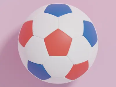 Flag Soccer Ball Collection 3 3D model