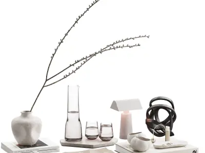 455 decorative set 044 scandi accessories 03 rings and water kit 3D model