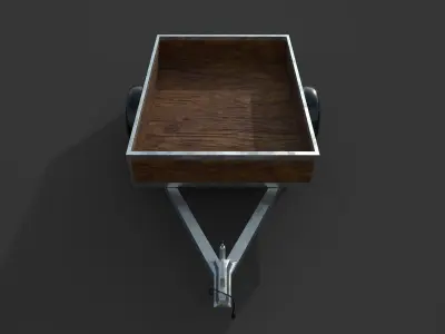 Car Utility trailer Free low-poly 3D model