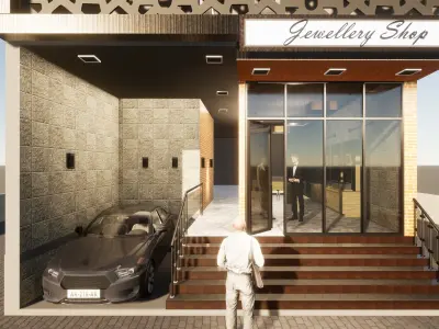architectral detailed model Low-poly 3D model