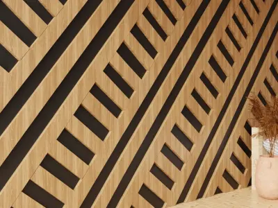 Wall wood seamless set2 V27 3D model