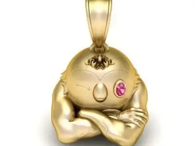 LUXURY FROG PENDANT 3D PRINTABLE MODEL  3D print model