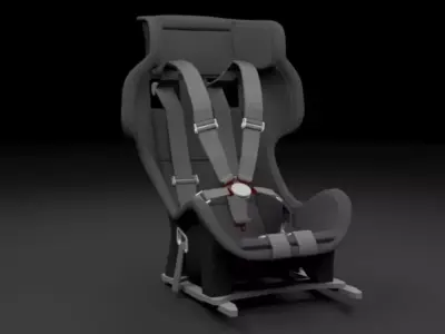 Racing Seat - v2 Low-poly 3D model