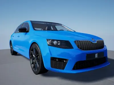 Skoda Octavia RS Game model with Substance Designer Low-poly 3D model