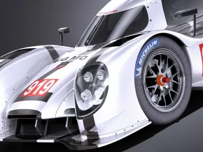 Porsche 919 Hybrid 2016 VRAY 3D model