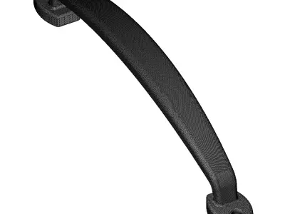 Steel Door Handle 3D print model