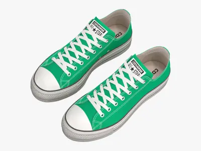 Chuck Taylor All Star Lift Platform Low Top Green 3D model