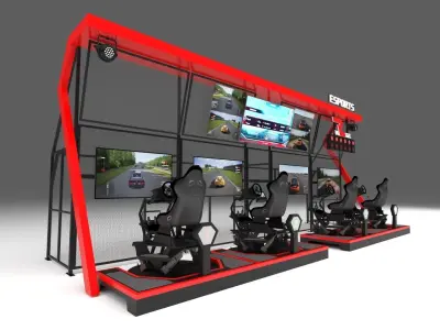 Brogent MiRide Racing Arcade Simulator 3D model